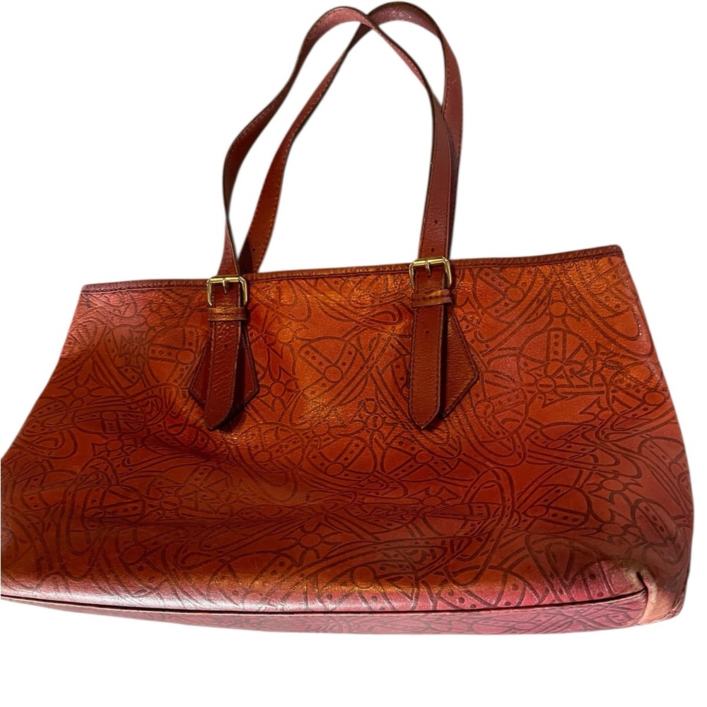 Vivienne Westwood Red Patterned Tote Bag